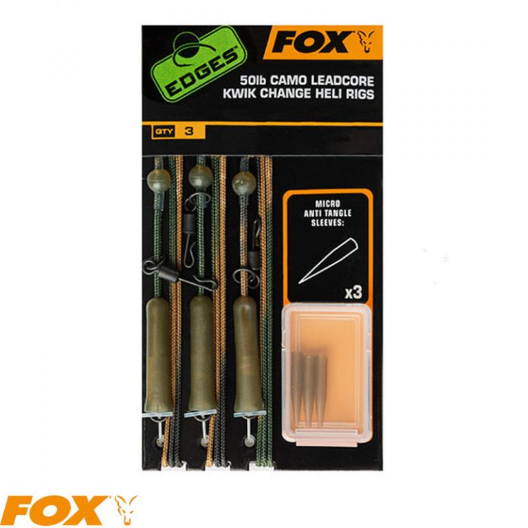 Fox 50lb Camo Leadcore Kwik Change Heli Rigs Beter Vissen